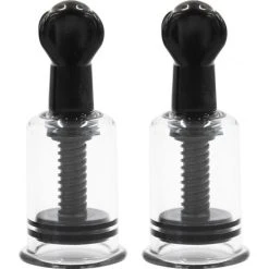 2 Suceurs Tétons Ø 3.10 Cm Transparent & Noir