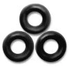 3 Fat Willy Oxballs Cockrings Jumbo C-Rings Black