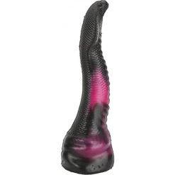 Cobra Snake Dildo L 30 Ø 7.7 Cm Silicone Noir Pourpre