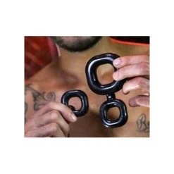 Cockring & Ballstretcher Boner Kit Noir - Dildoshop