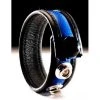 Cockring Cuir Noir-Bleu - Dildoshop