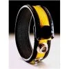 Cockring Cuir Noir-Jaune - Dildoshop
