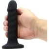 Cox Dildo Black Ventouse Silicone L 17.5 Ø 3.8 Cm