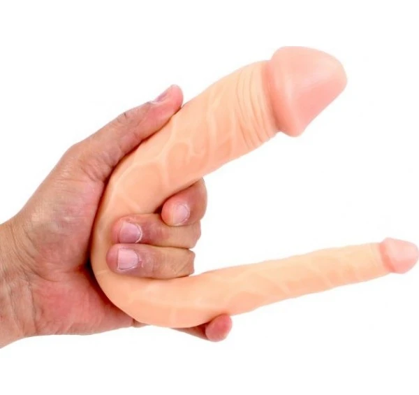 COX DOUBLE DILDO ASYMETRIQUE FLESH 1 COX DOUBLE DILDO ASYMETRIQUE FLESH