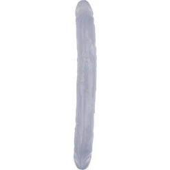 DOUBLE GODE HI-RUBBER CLEAR 31.5 X 3.5 Cm - Dildoshop