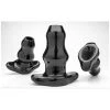 Double Tunnel Plug Black M, L Ou XL - Dildoshop