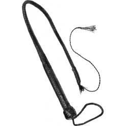 Fouet Cuir Noir L 90 Cm - Dildoshop