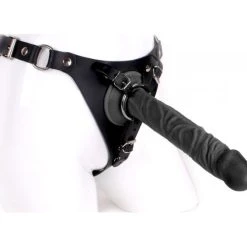 Gode Ceinture Realiste Black Cox L 22 Ø 4 Cm