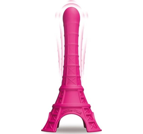 Gode Vibrant Tour Eiffel La Tour Est Folle L 21.5 Ø 3 Cm Rose 1 Gode Vibrant Tour Eiffel La Tour Est Folle L 21.5 Ø 3 Cm Rose