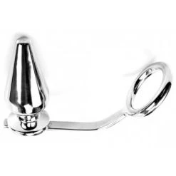 Plug Anal Acier Avec Cockring 50 Mm - Dildoshop