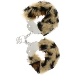 Menottes Métal Et Fourrure Léopard - Dildoshop