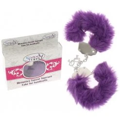 Menottes Metal Et Fourrure Pourpre - Dildoshop