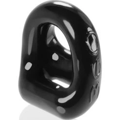 Oxballs Cockring Et Ballsling En Noir, Transparent Et Violet Aubergine