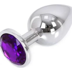 Plug Anal Strass Pourpre L 9.5 Ø 4 Cm