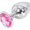 Plug Anal Strass Rose L 9.5 Ø 4 Cm