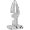 Plug Anal Vaginal En Verre Borosilicate Transparent Résistant 10 X 3.4 Cm