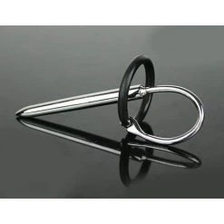 Sceptre Urétral Inox + 2 Anneaux Gland Latex - Dildoshop